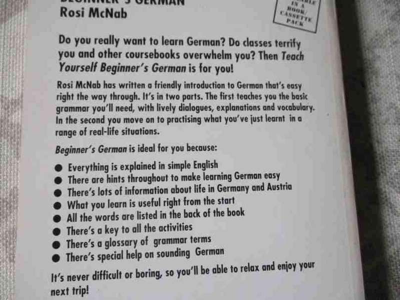 BEGINNER'S GERMAN - AN EASY INTRODUCTION - TEACH YOURSELF BOOKS
