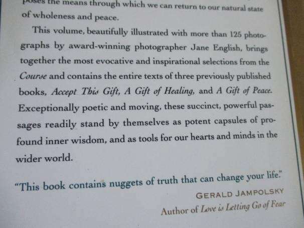 GIFTS FROM A COURSE IN MIRACLES - ACCEPT THIS GIFT, A GIFT OF PEACE, A GIFT OF HEALING - FRANCES ..