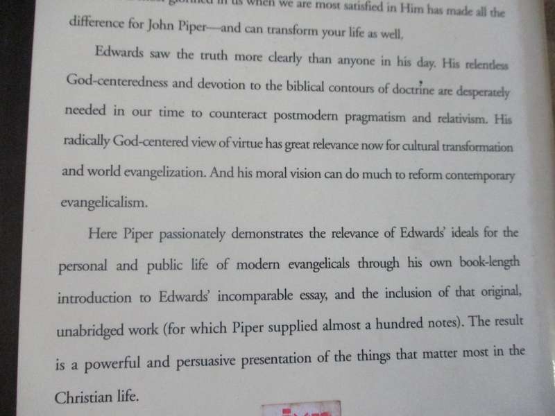 GOD'S PASSION FOR HIS GLORY - LIVING THE VISION OF JONATHAN EDWARDS - JOHN PIPER