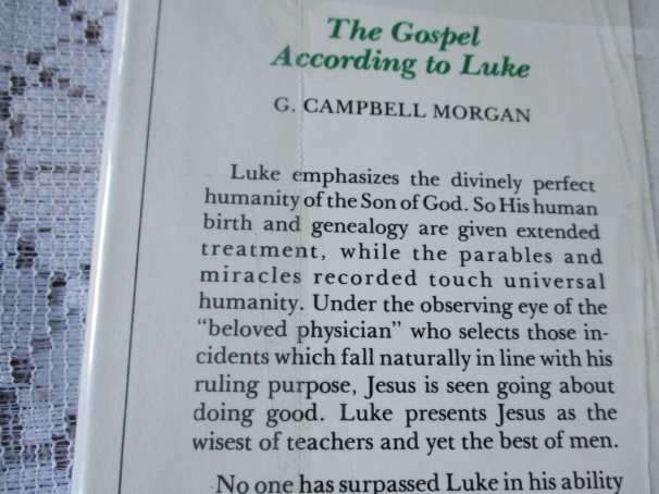 THE GOSPEL ACCORDING TO LUKE - G CAMPBELL MORGAN