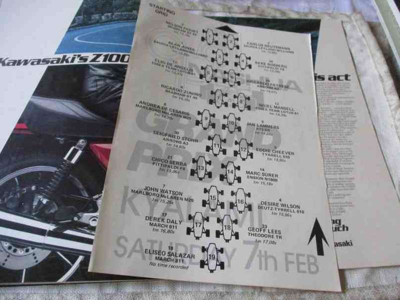 S.A. KYALAMI GRAND PRIX 7 FEBRUARY 1981 PROGRAMME