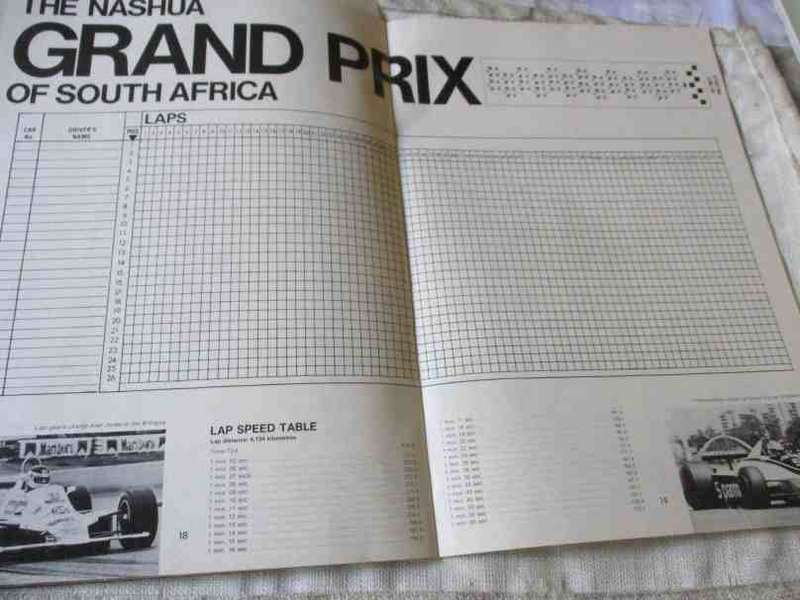 S.A. KYALAMI GRAND PRIX 7 FEBRUARY 1981 PROGRAMME