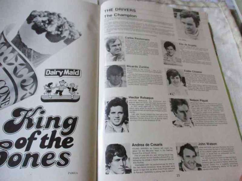 S.A. KYALAMI GRAND PRIX 7 FEBRUARY 1981 PROGRAMME