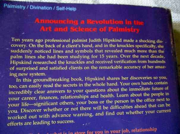 THE NEW PALMISTRY - HOW TO READ THE WHOLE HAND AND KNUCKLES - JUDITH HIPSKIND