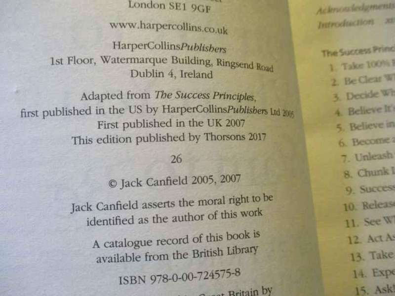 HOW TO GET FROM WHERE YOU ARE TO WHERE YOU WANT TO BE - THE 25 PRINCIPLES OF SUCCESS - JACK CANFIELD