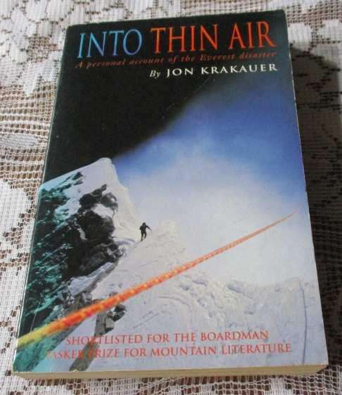 INTO THIN AIR - A PERSONAL ACCOUNT OF THE EVEREST DISASTER - JON KRAKAUER