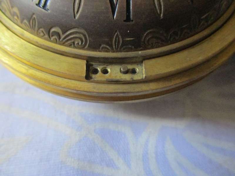 VINTAGE ORNATE JAEGER RECITAL 8 DAY ALARM CLOCK