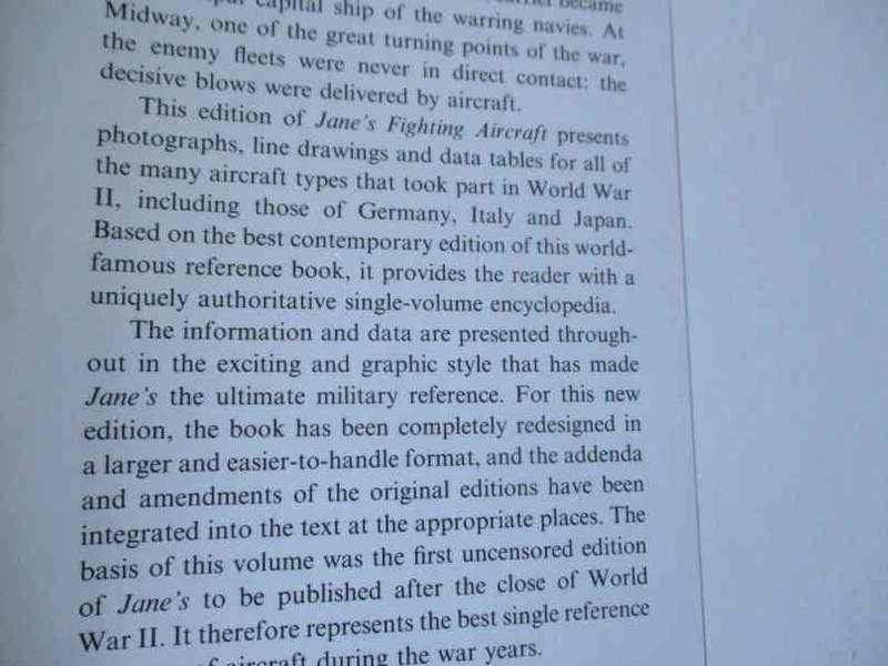 JANE'S FIGHTING AIRCRAFT OF WORLD WAR II - A COMPREHENSIVE ENCYCLOPEDIA WITH MORE THAN 1000 ILLUST.