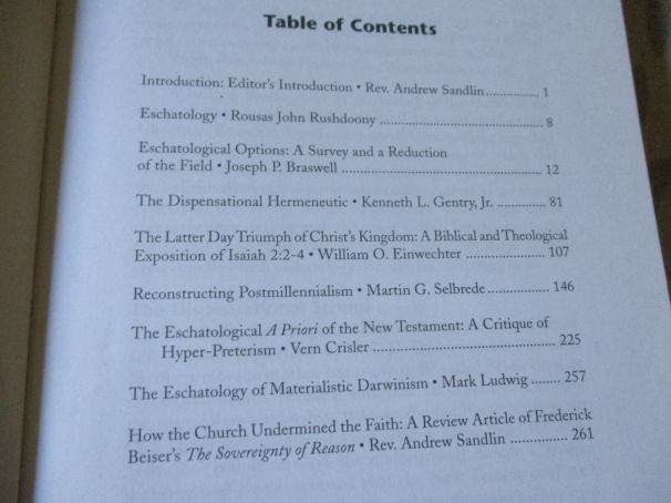 THE JOURNAL OF CHRISTIAN RECONSTRUCTION - SYMPOSIUM ON ESCHATOLOGY