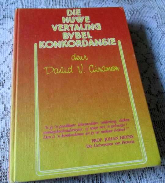 DIE NUWE VERTALING BYBEL KONKORDANSIE - DAVID V CINAMON