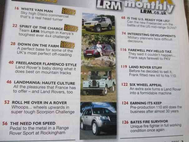 LAND ROVER MONTHLY MAGAZINE - SEPTEMBER 2006 NO 98