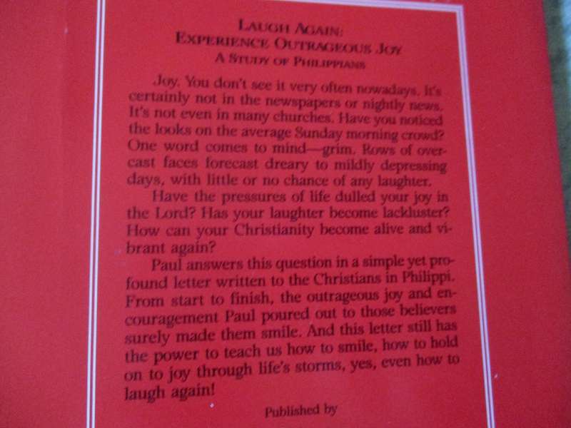 MAYBE IT'S TIME TO LAUGH AGAIN - EXPERIENCE OUTRAGEOUS JOY - CHARLES R SWINDOLL