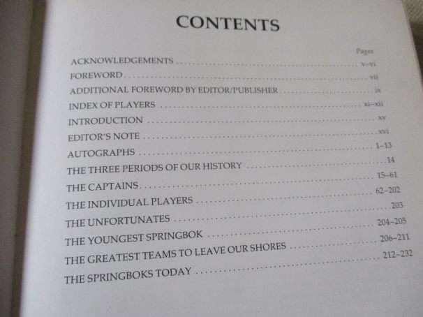 THE LEGENDS OF SPRINGBOK RUGBY 1889 - 1989  - DOC CRAVEN'S TRIBUTE ( DELUXE EDITION 312/1000 )