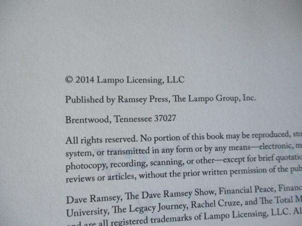 THE LEGACY JOURNEY - A RADICAL VIEW OF BIBLICAL WEALTH AND GENEROSITY - DAVE RAMSEY