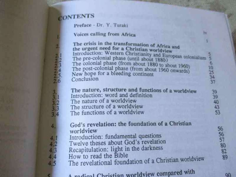 THE LIBERATING MESSAGE - A CHRISTIAN WOLDVIEW ON AFRICA - BJ VAN DER WALT