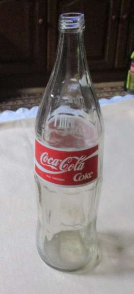 OLD S.A. 1 LITRE COCA-COLA GLASS BOTTLE