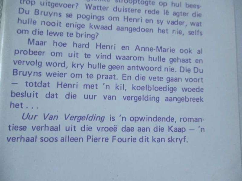 UUR VAN VERGELDING - PIERRE FOURIE
