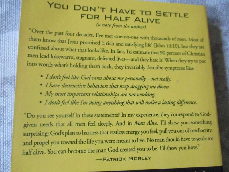MAN ALIVE - TRANSFORMING YOUR 7  PRIMAL NEEDS INTO A POWERFUL SPIRITUAL LIFE - PATRICK MORLEY