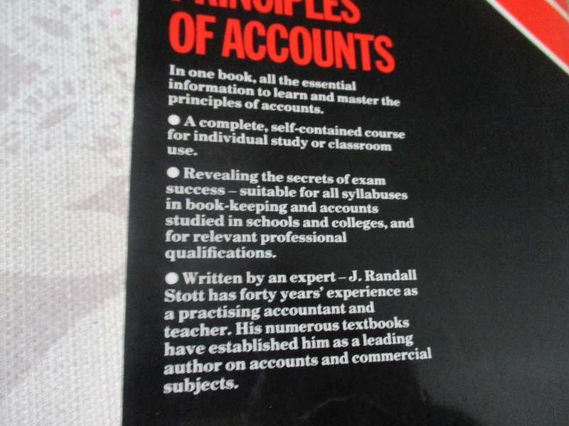 MASTERING PRINCIPLES OF ACCOUNTS - J RANDALL STOTT - MACMILLAN MASTER SERIES