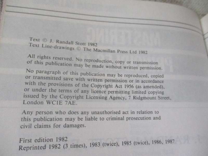 MASTERING PRINCIPLES OF ACCOUNTS - J RANDALL STOTT - MACMILLAN MASTER SERIES