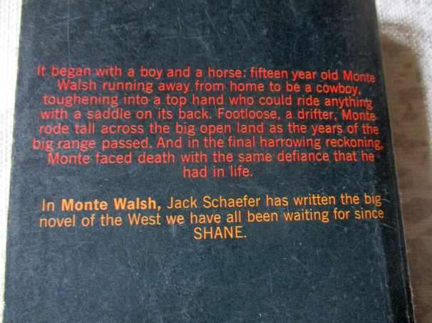 MONTE WASLH - JACK SCHAEFER ( western )