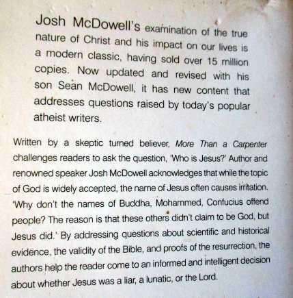 MORE THAN A CARPENTER - JOSH MCDOWELL & SEAN MCDOWELL
