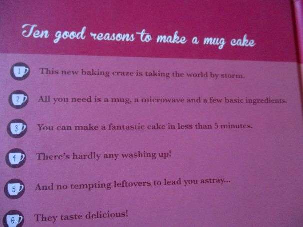 MUG CAKES - 40 SPEEDY CAKES TO MAKE IN A MICROWAVE - MIMA SINCLAIR