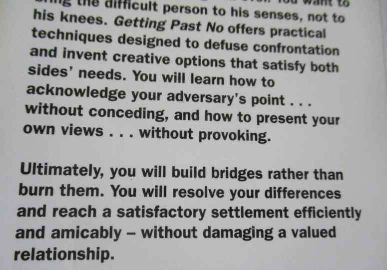 GETTING PAST NO - NEGOTIATING WITH DIFFERENT PEOPLE - WILLIAM URY