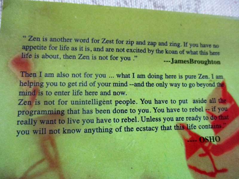 ZEN : ZEST, ZIP, ZAP AND ZING - OSHO