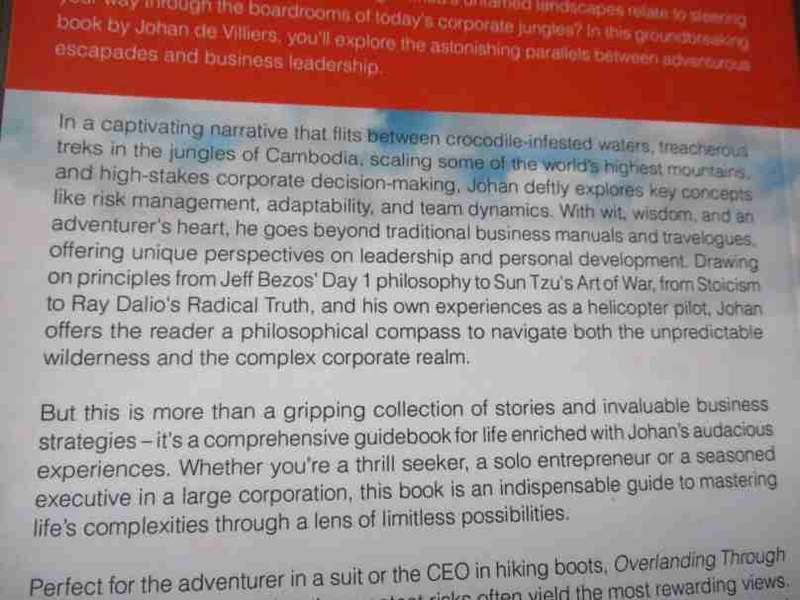 OVERLANDING THROUGH THE BOARDROOM - USING ADVENTURE PRINCIPLES FOR SUCCESS ... - JOHAN DE VILLIERS