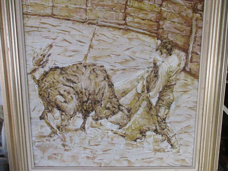 A LOT OF 3 BULLFIGHTING PAINTINGS