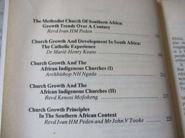 PANGS OF GROWTH - A DIALOGUE ON CHURCH GROWTH IN SOUTHERN AFRICA - EDITED BY GABRIEL M SETILOANE