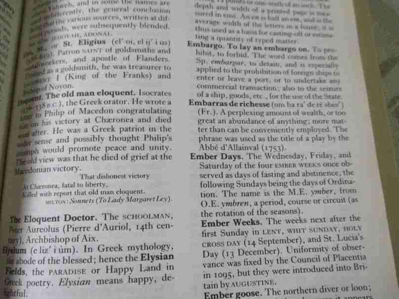 BREWER'S DICTIONARY OF PHRASE & FABLE  14th edition