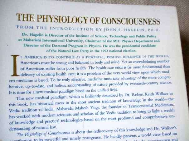 THE PHYSIOLOGY OF CONSCIOUSNESS - ROBERT KEITH WALLACE, PH.D,