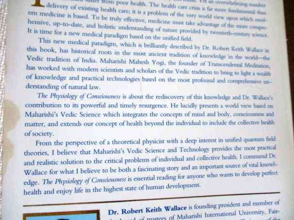 THE PHYSIOLOGY OF CONSCIOUSNESS - ROBERT KEITH WALLACE, PH.D,