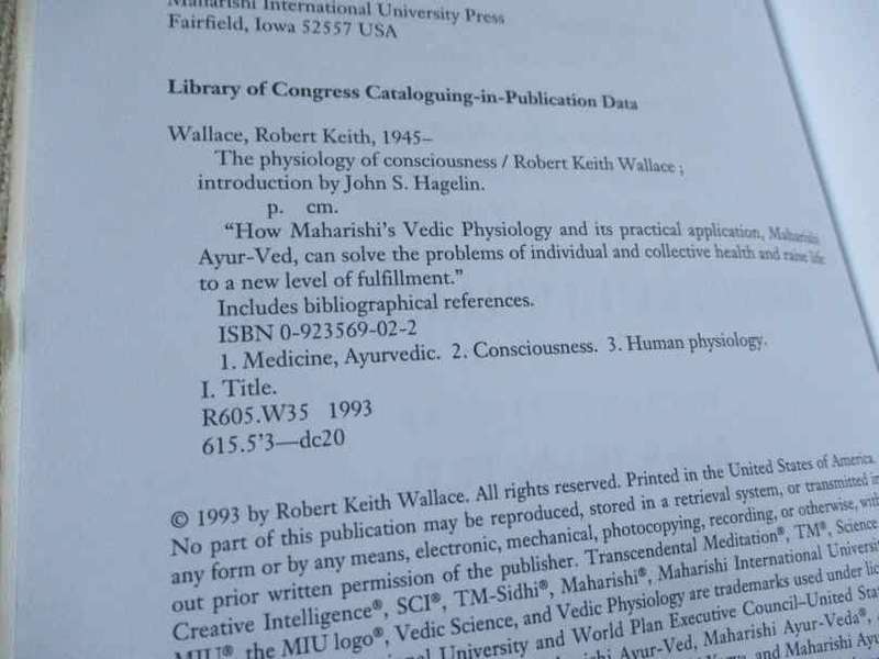 THE PHYSIOLOGY OF CONSCIOUSNESS - ROBERT KEITH WALLACE, PH.D,
