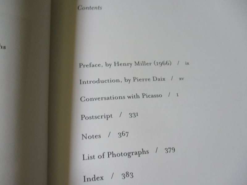 CONVERSATIONS WITH PICASSO - BRASSAI - TRANSLATED BY JANE MARIE TODD - UNIVERSITY OF CHICAGO PRESS