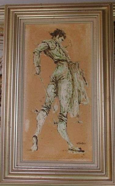 A LOT OF 3 BULLFIGHTING PAINTINGS