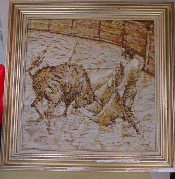 A LOT OF 3 BULLFIGHTING PAINTINGS