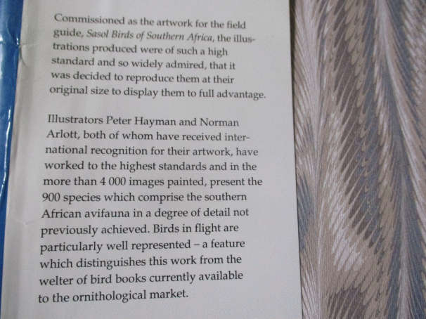 BIRDS OF SOUTHERN AFRICA - THE SASOL PLATES COLLECTION - PETER HAYMAN & NORMA ARLOTT