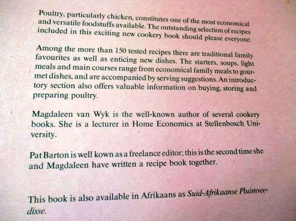 SOUTH AFRICAN POULT RY DISHES - MAGDALEEN VAN WYK & PAT BARTON