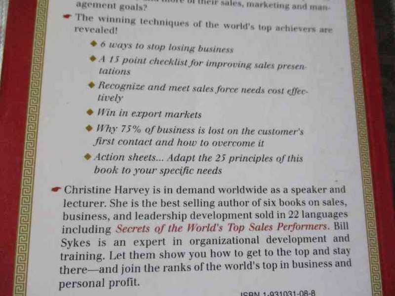 IN PURSUIT OF PROFIT - THE ULTIMATE SALES AND MARKETING SUCCESS GUIDE - CHRISTINE HARVEY