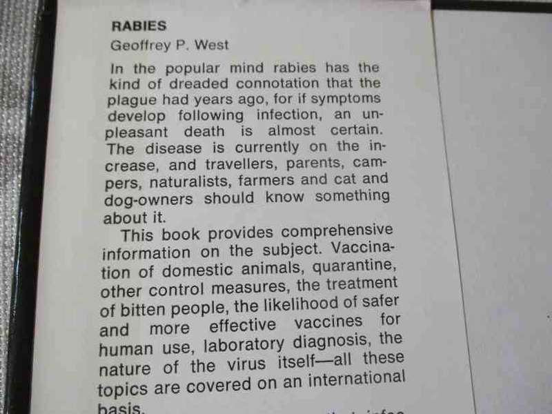 RABIES IN ANIMALS & MAN - GEOFFREY R WEST