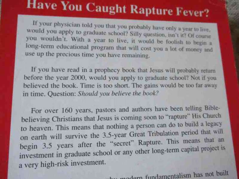 RAPTURE FEVER - WHY DISPENSATIONALISM IS PARALYZED - GARY NORTH