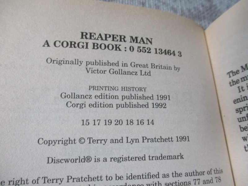 REAPER MAN -  TERRY PRATCHETT - DISCWORLD NOVEL