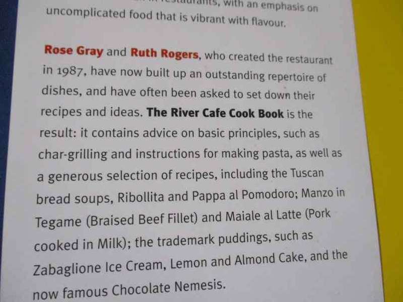 THE RIVER CAFE COOK BOOK - ROSE GRAY AND RUTH ROGERS