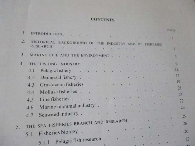 SEA FISHERIES PANORAMA - INFO. ON SOUTH AND SOUTH WEST AFRICAN MARINE FISHERIES ..  ( 1978 )