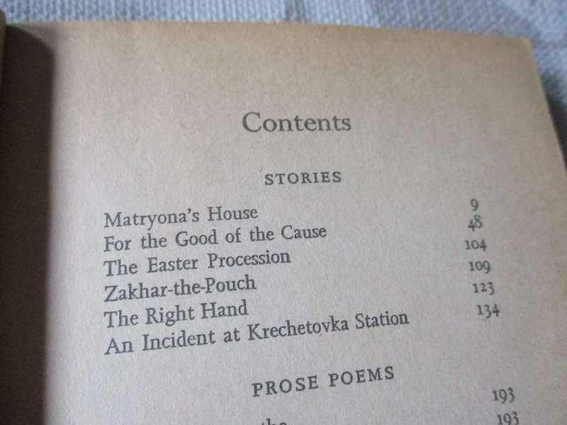 STORIES AND PROSE POEMS - SOLZHENITSYN