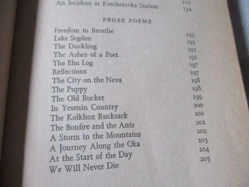 STORIES AND PROSE POEMS - SOLZHENITSYN