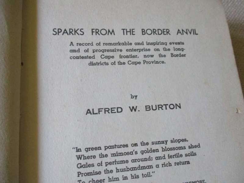 SPARKS FROM THE BORDER ANVIL - A.W. BURTON